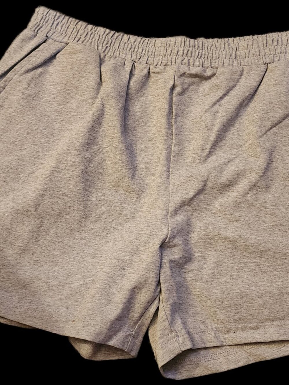 Lissome Lounge Womens Size L Gray Elastic Waist Sweat Shorts Knit Pockets NWOT